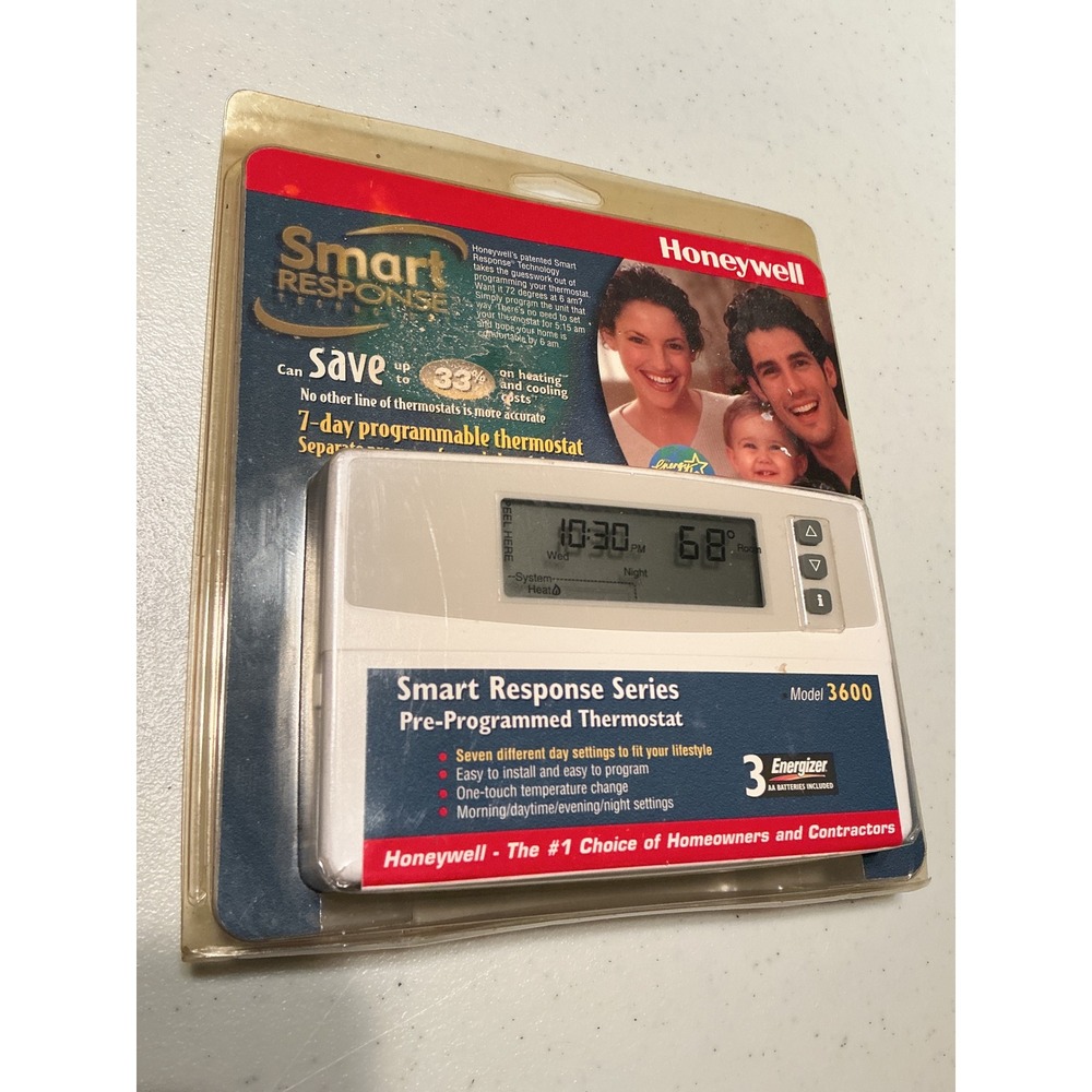 Honeywell Smart Response 3600 7-Day Programmable Thermostat Backlit New Sealed